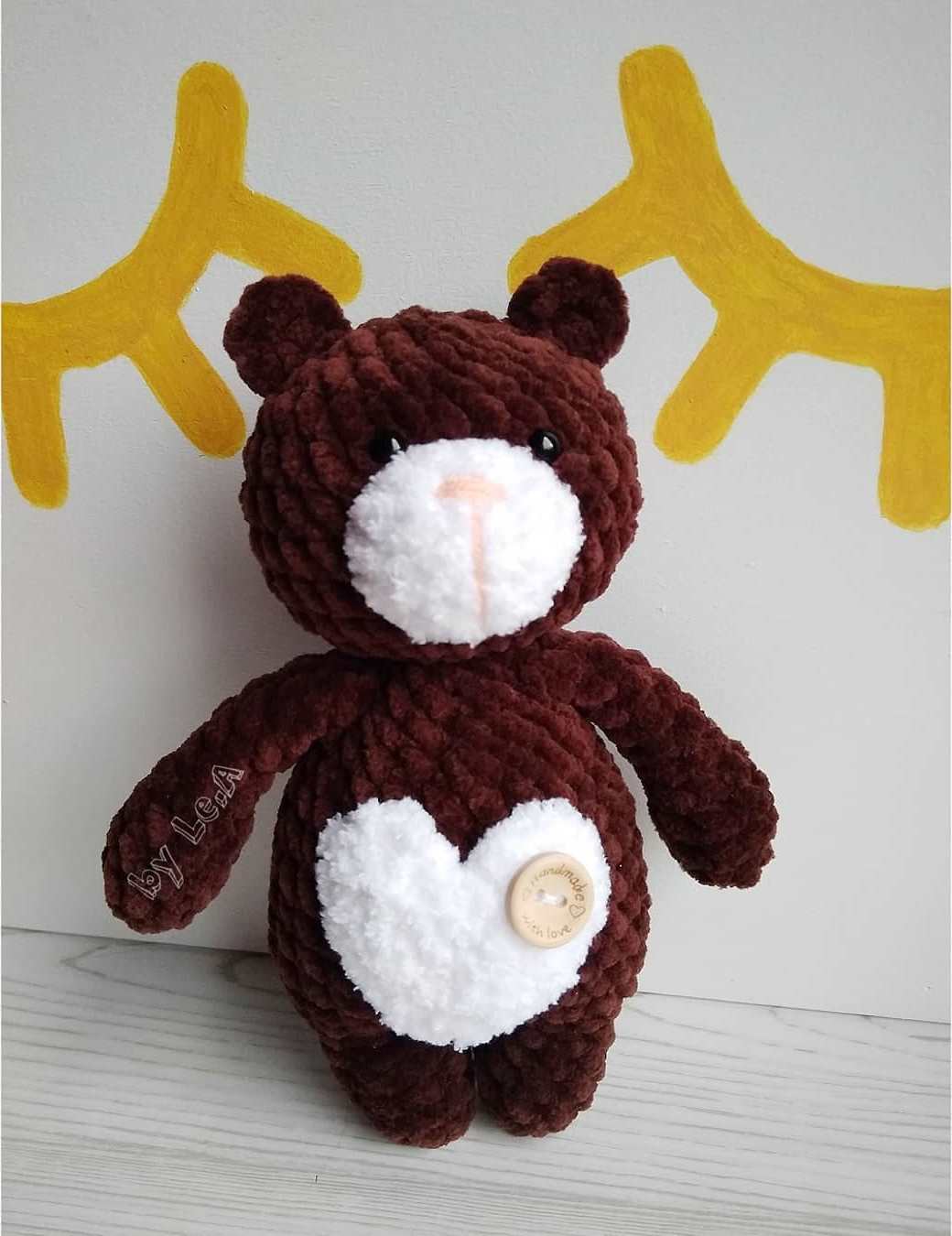 Вязаный мишка крючком