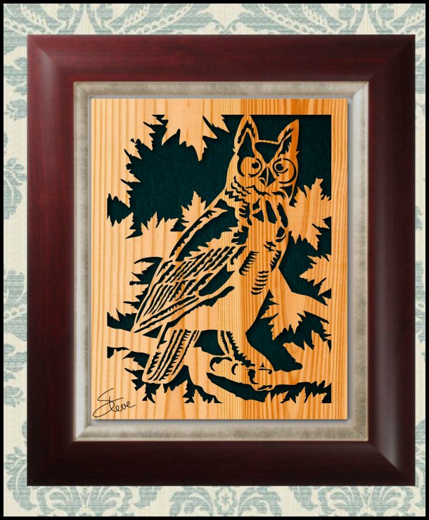 Scrollsaw Tree Owl Scroll Saw Pattern.