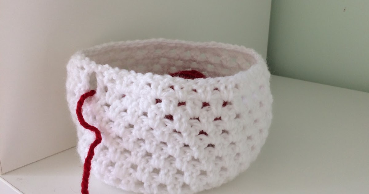 Cherry and Crochet Designs Free Crochet Yarn Bowl/Basket/Holder