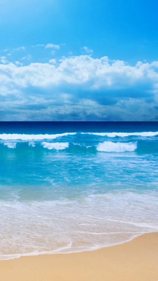 Seaside Landscape Beach Waves  Galaxy Note HD Wallpaper