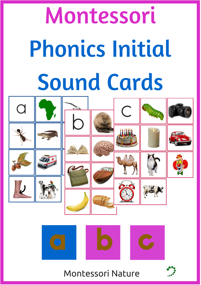 MONTESSORI PHONICS INITIAL SOUND CARDS Montessori Nature