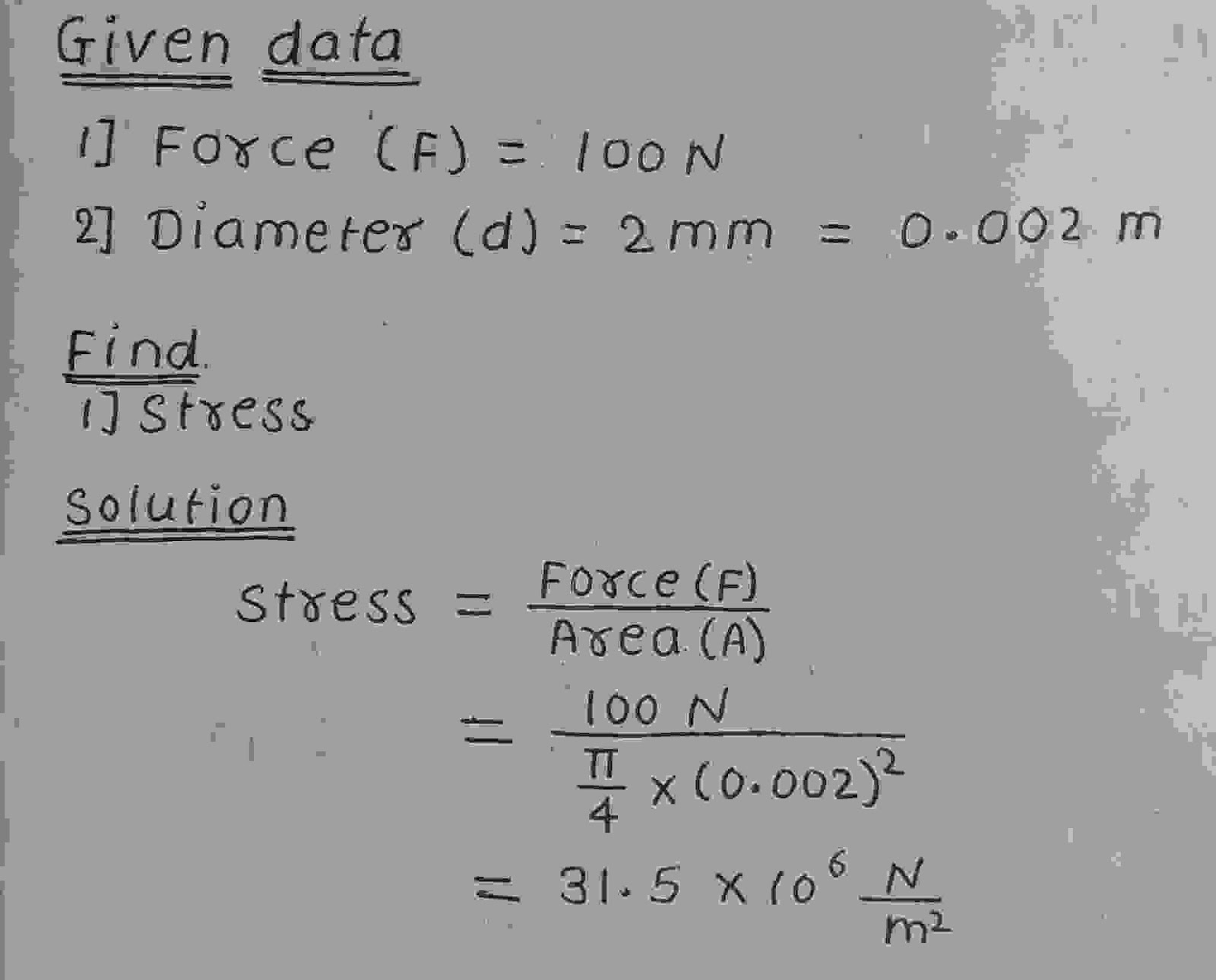Numerical Problem On Stress Strain And Young Modulus Of Elasticity Problems Mechanical Engineering