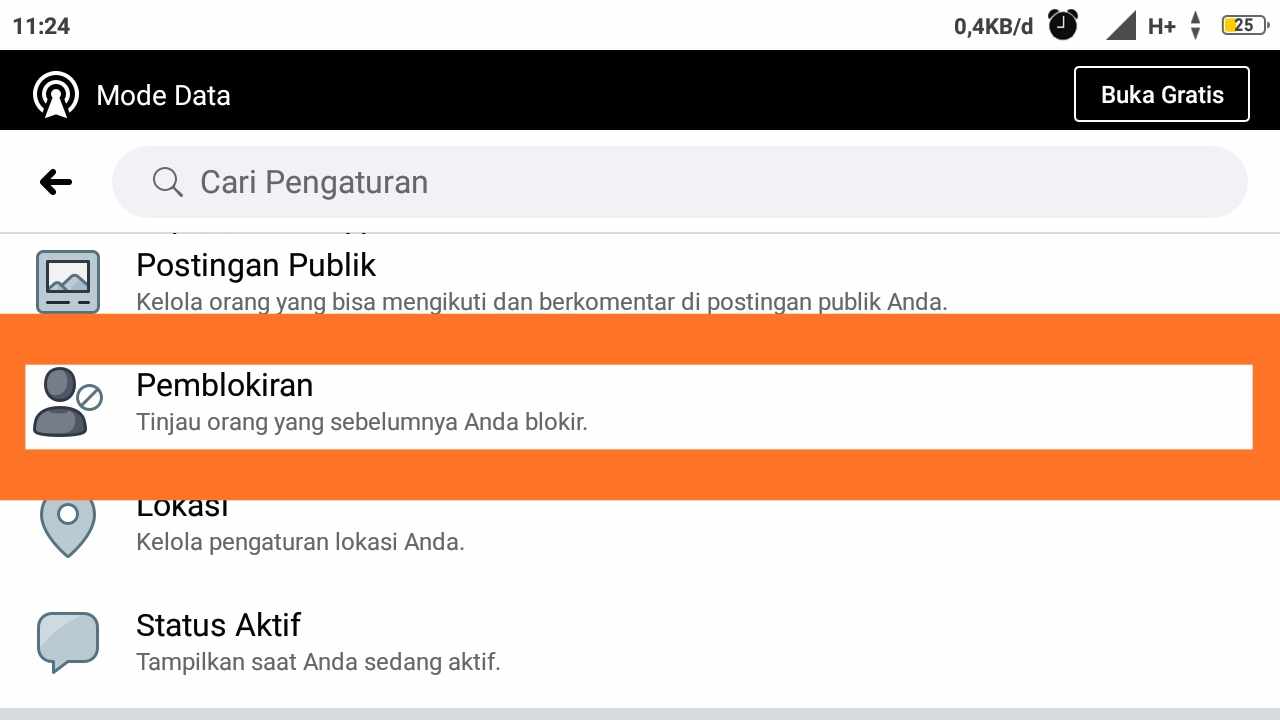cara menghapus daftar blokir di fb