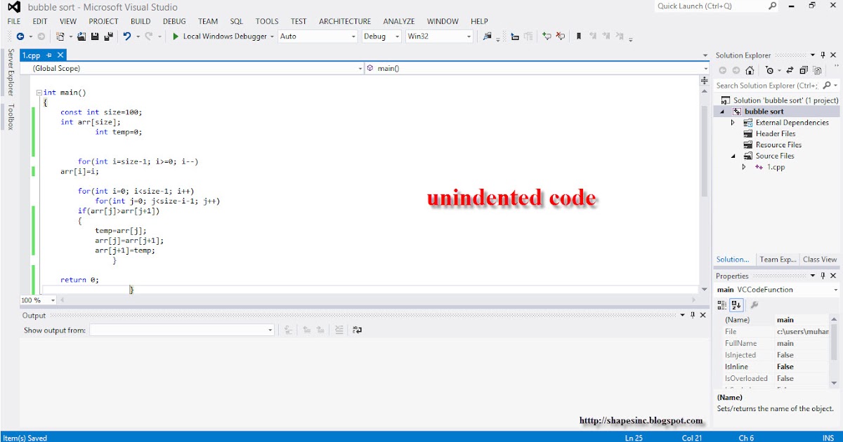 Indentation in C++ ~ Shapes in C++ - Free | C++Tutorial | Online