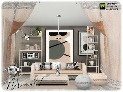 Necass bedroom Mianahob гостиная для The Sims 4 гол отдыха с мягкими или сильными цветами по вашему выбору. Шторы могут упираться в окна. где вы хотите, The Sims проходит через. диван. диванные подушки коврики. 2 мебели. журнальный столик. 2 шторы. торшер. люстра. 2 слойки шерсти. расслабление и хорошее самочувствие Автор: jomsims