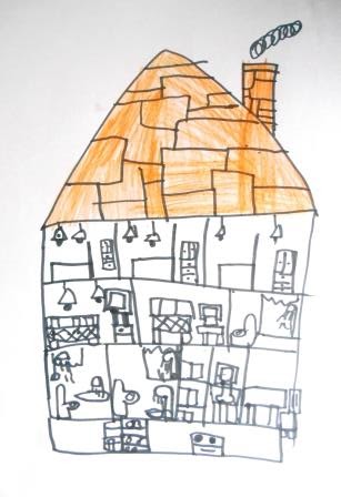 Mi casa, La ciudad ( escrito y dibujos ) Taller de Arquitectura para niños /as