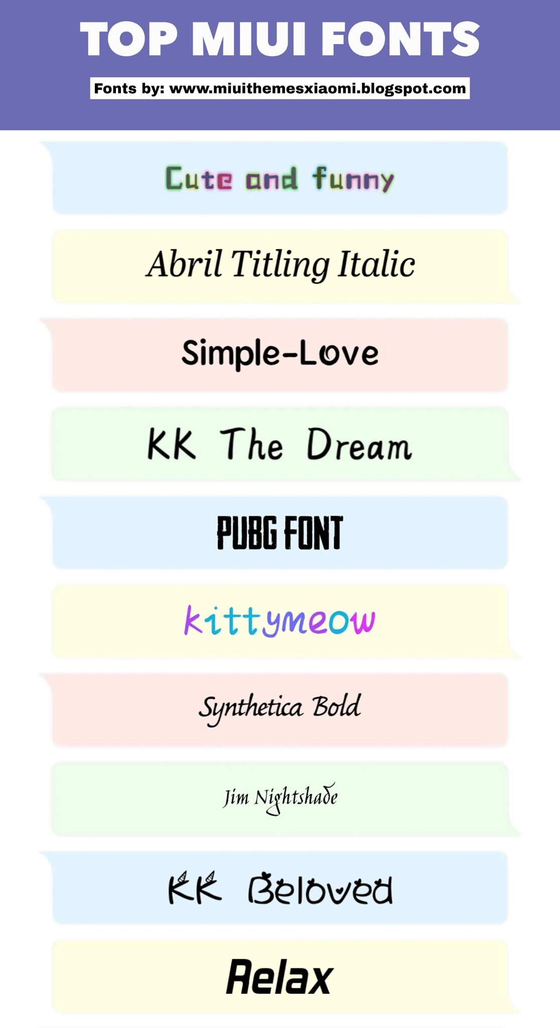 Top 10 Trending MIUI Fonts For Xiaomi or Redmi Phones