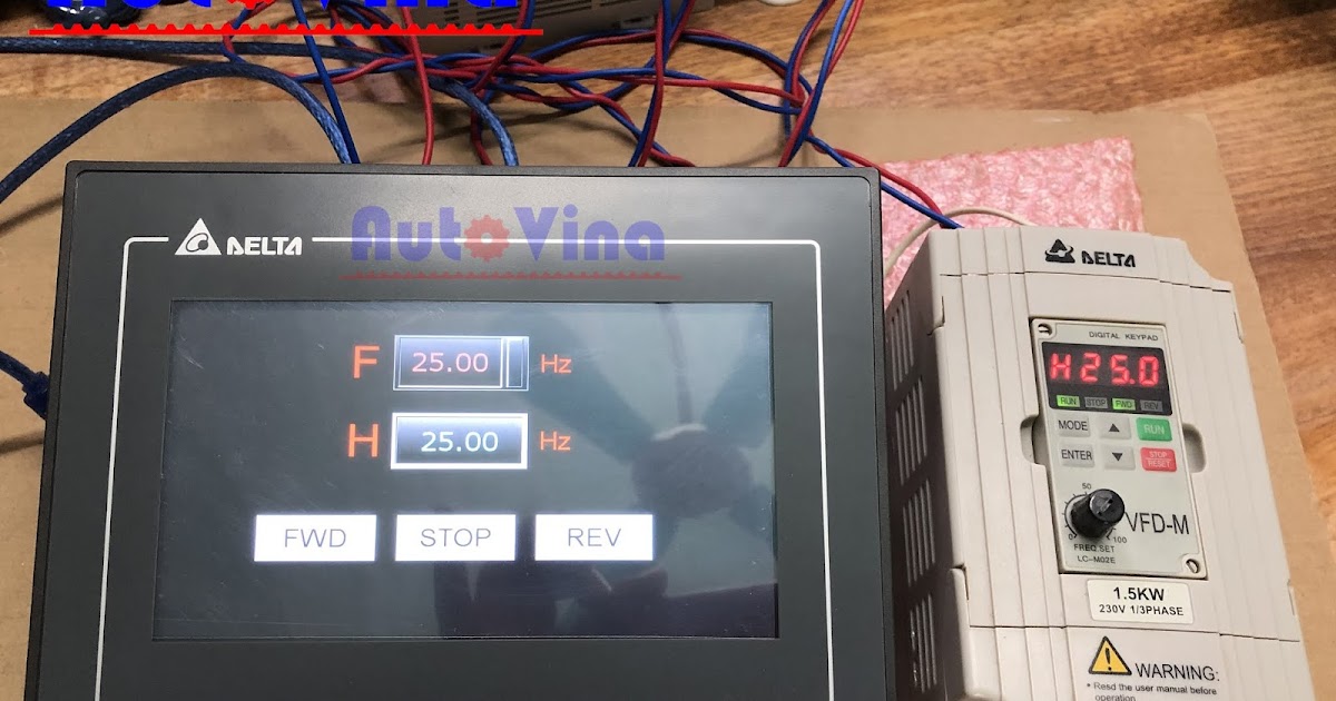 Kết nối màn hình Delta với biến tần qua RS485 Modbus | Đại lý bán Servo