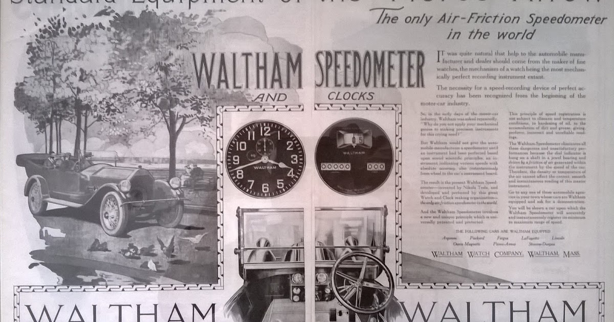 The Tesla AirFriction Speedometer in the 1920 PierceArrow. News and