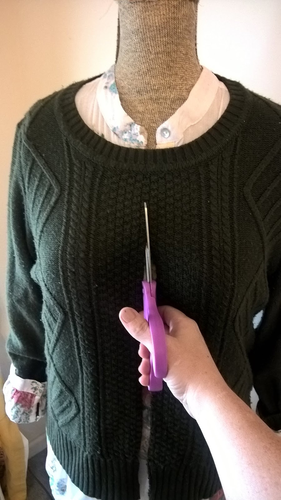 Refashion Coop Making A Cardigan