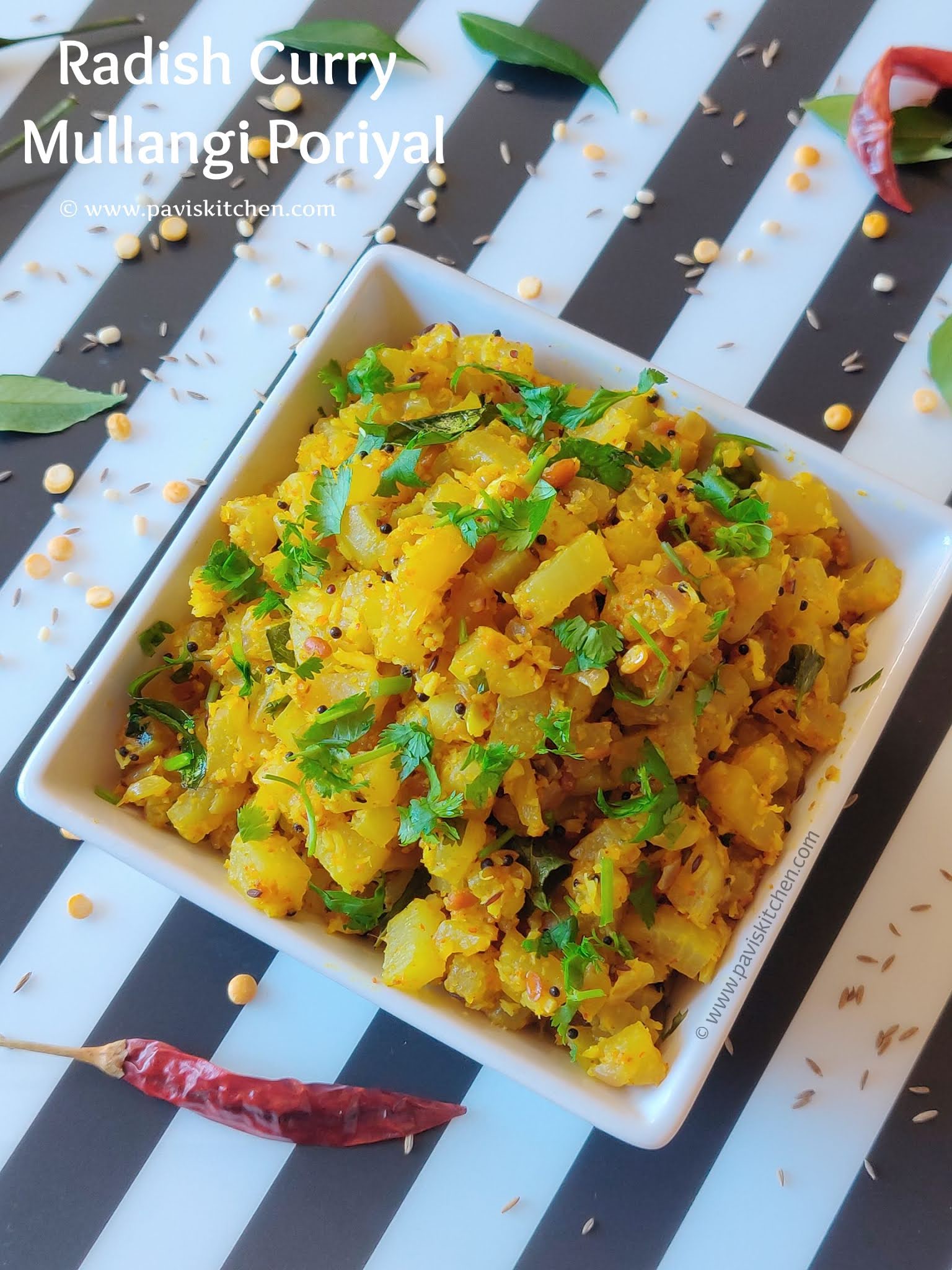 mullangi poriyal recipe radish poriyal mullangi curry radish palya