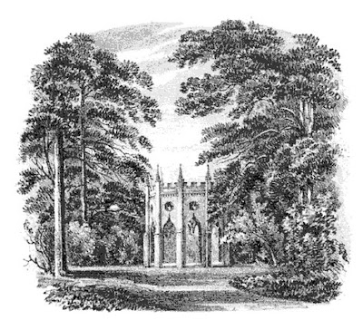 The Gothic temple at Pains Hill from Select Illustrations of the County of Surrey by Prosser (1828) The Gothic Temple at Pains Hill from Select Illustrations of the County of Surrey by Prosser (1828)