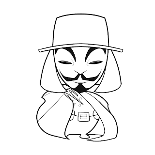 V for vendetta coloring pages tattoo
