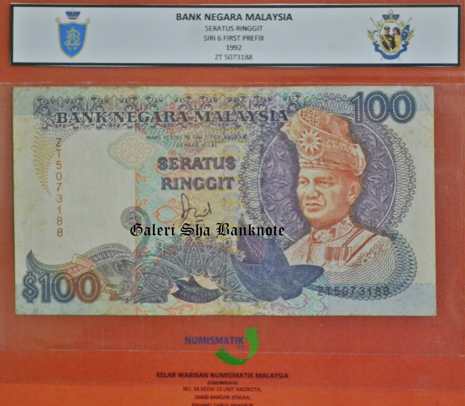 Galeri Sha Banknote: WANG KERTAS 100 RINGGIT.