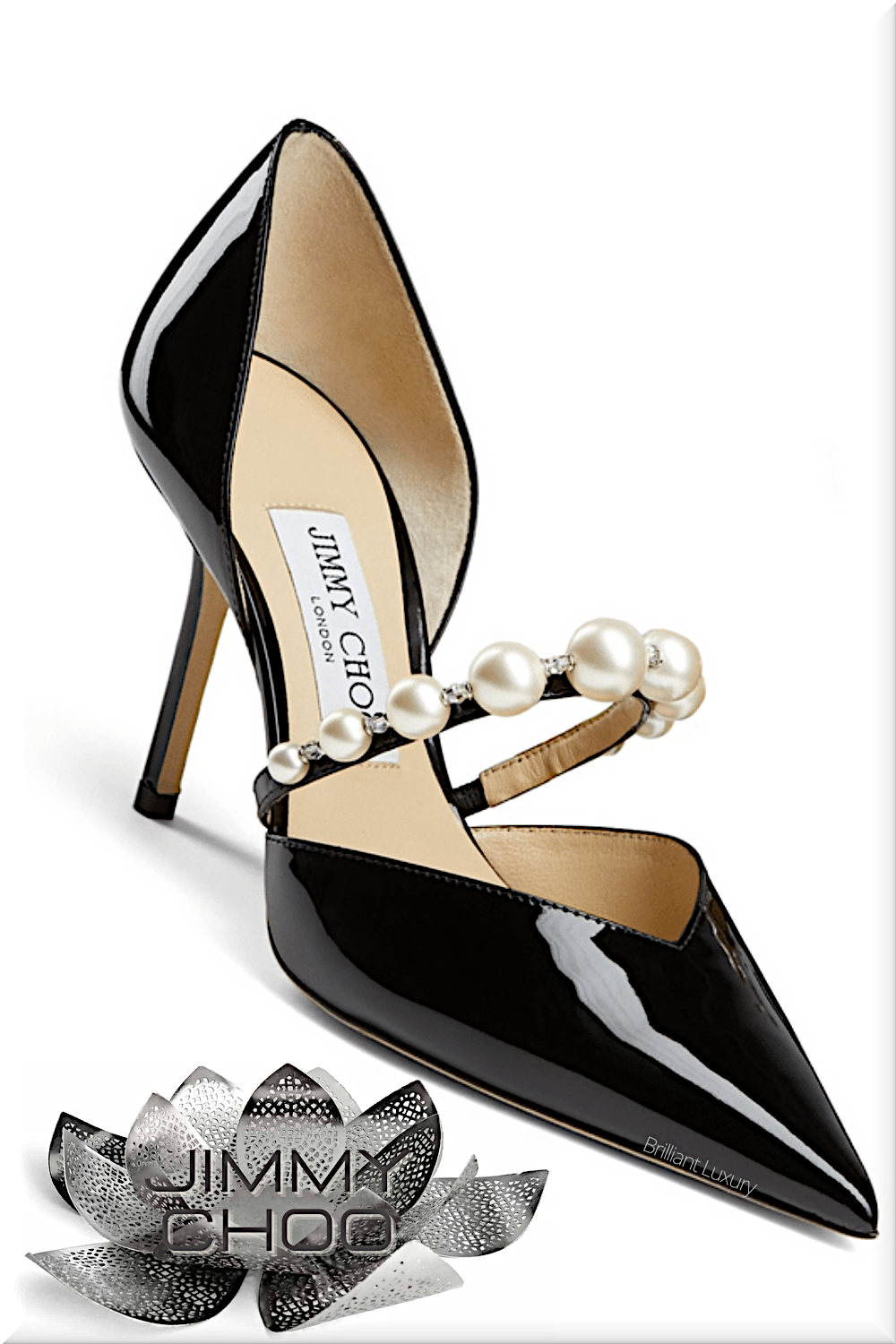 ♦Jimmy Choo Aurelie black patent leather pointed toe pumps with pearl embellishment #jimmychoo #shoes #brilliantluxury ♦Jimmy Choo Aurelie black patent leather pointed toe pumps with pearl embellishment #jimmychoo #shoes #brilliantluxury
