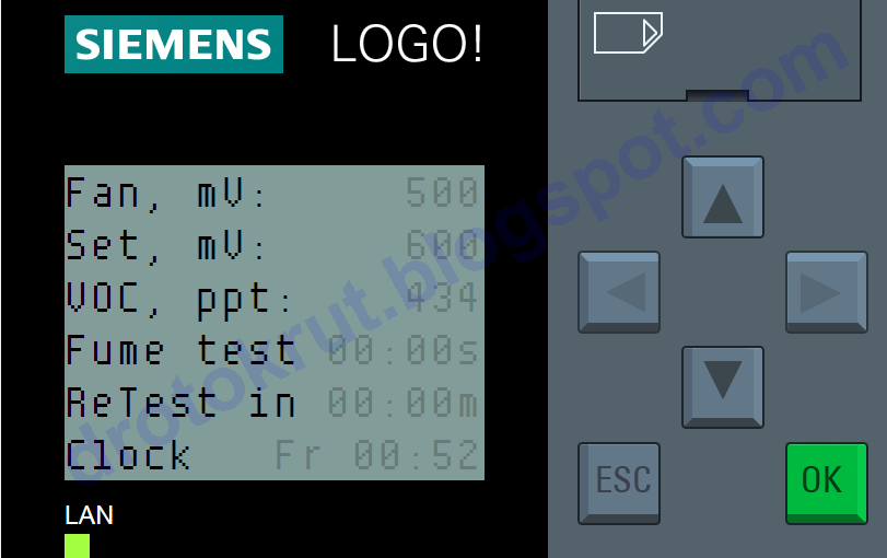 Картинка дисплея Siemens Logo 8 с его web-сервера