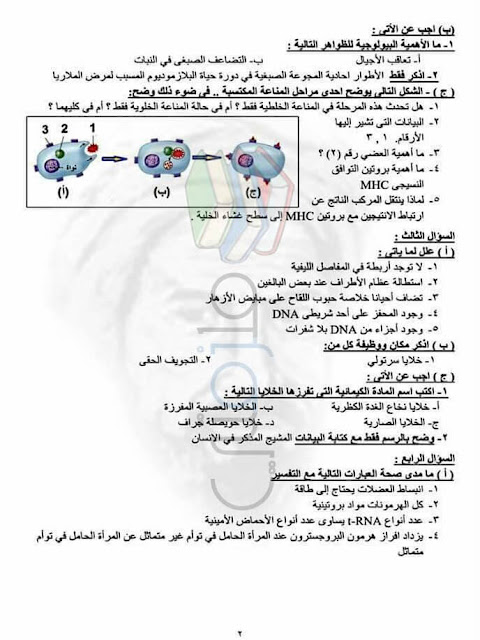 امتحان الاحياء بالسودان للثانوية العامة 2017