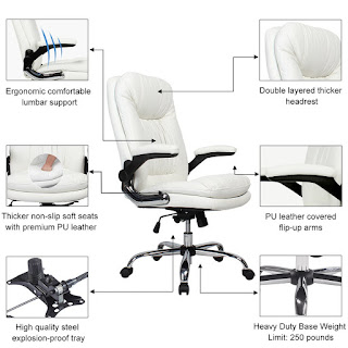 Aprts Description YAMASORO Ergonomic Executive Office Chair High-Back PU Leather Computer Desk