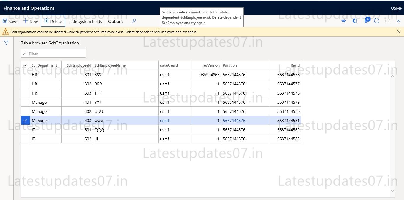 Create delete actions in D365FO Explained