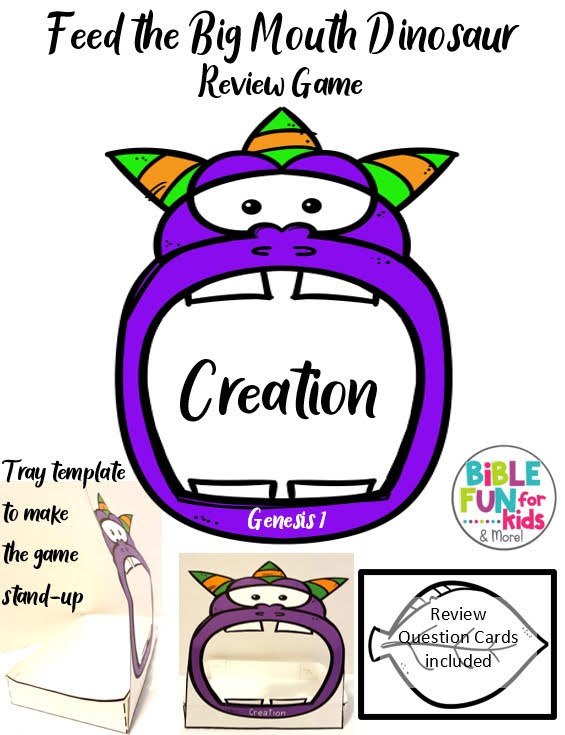 Feed the Dinosaur Creation Review Game | Bible Fun For Kids