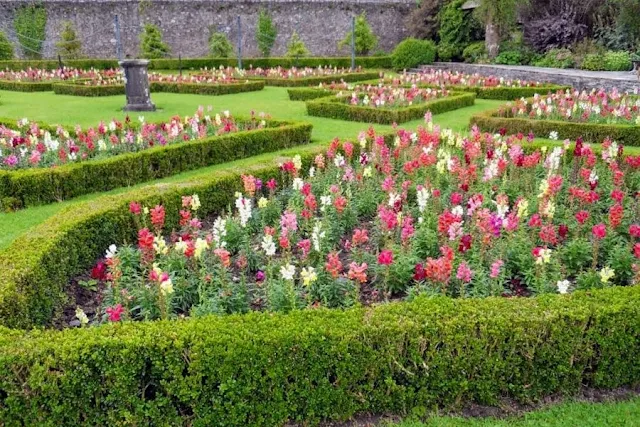 The walled garden at Strokestown Park House in County Roscommon Ireland