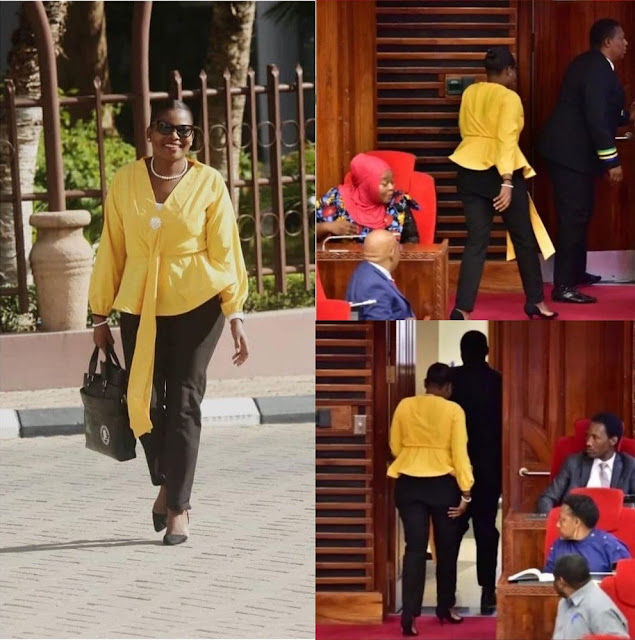 Tanzania female politician was thrown out from parliament for wearing trousers (Photos)