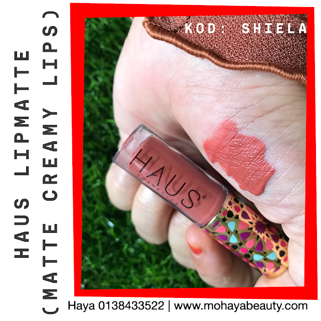 HAUS COSMETICS LIPMATTE (MATTE CREAMY LIPS) Aduhhh mata tak boleh move on terjumpa kaler kaler lipmatte yang menawan hati. Kaler cantik! Tekstur moist! Tak gelapkan bibir! Penyelesaian masalah bibir uolss ✔️ Bibir hitam dan kusam??? ✔️ Bibir kering?? ✔️ Bila makan, lipmatte atas bibir hilang?? ✔️ Susah nak tanggal lipmatte? ✔️ Nak bibir lembab sentiasa? .. Confirm tak menyesal.. Matte Creamy Lips dengan menggunakan Anti-Crack Technology ✔️ Ada 12 Code Warna : 💋 Leen 💋 Farah 💋 Tini 💋 Naja 💋 Huda 💋 Shiela 💋 Muna 💋 Lina 💋 Haza 💋 Nadia 💋 Murni 💋 Yuma ✔️ Isi kandungan 1.5ml ✔️ Texture : Creamy dan finishing matte ✔️ Ciri-ciri : Tidak mengeringkan bibir, tahan lama dan pigmented (sekali sapu cukup untuk bibir atas dan bawah)