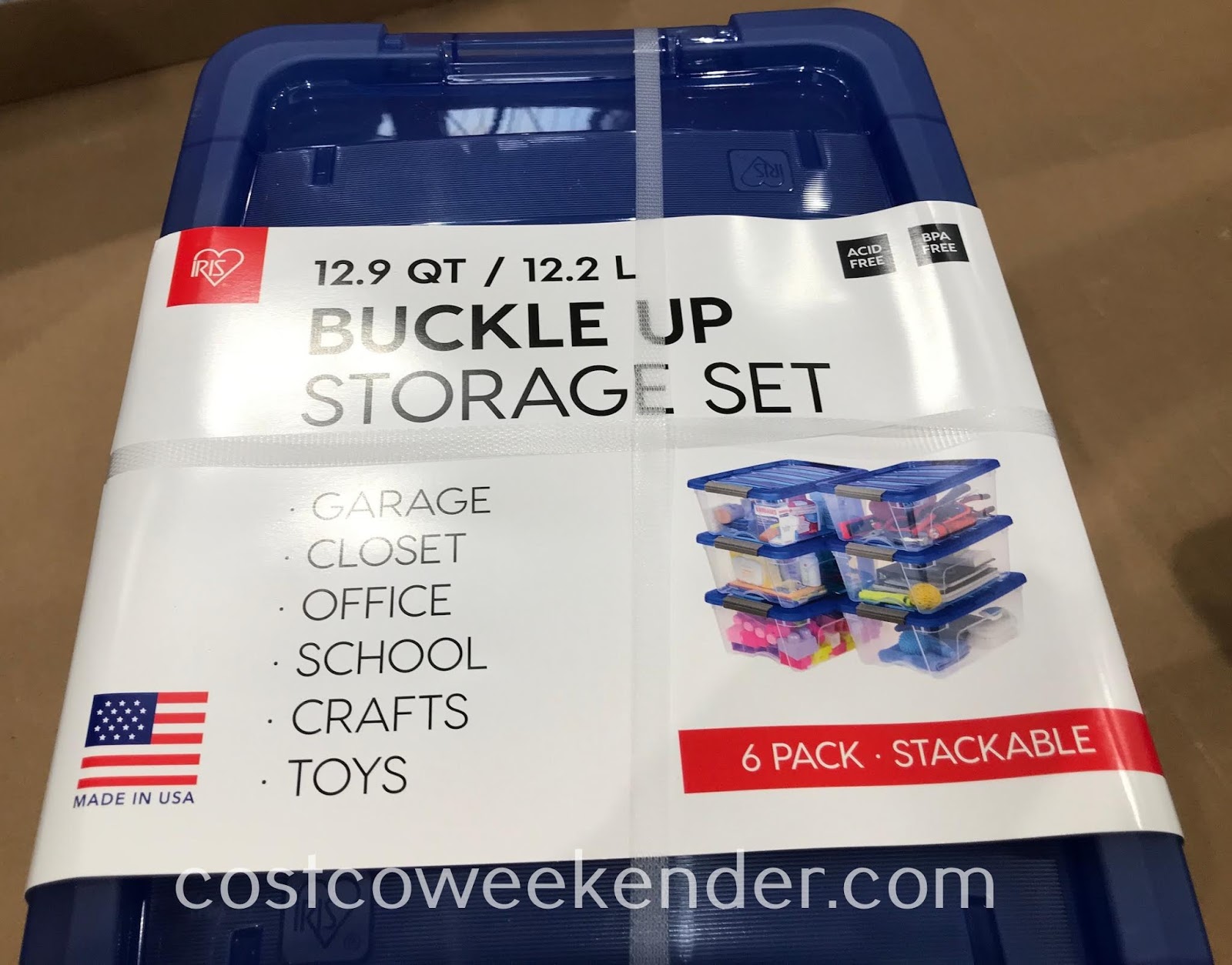Iris Buckle Up Storage Bins (6 pack) Costco Weekender