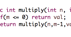 Multiply 2 numbers using recursion - Java Discover