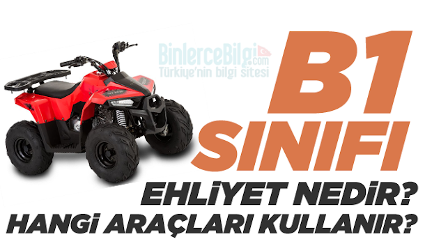 B1 sınıfı ehliyet nedir? B1 sınıfı ehliyet hangi tip araçları kapsar ve kullanabilir? B ehliyetle kaç cc sürebilirim? ATV ehliyeti nedir? B1 sınıfı ehliyet nedir? B1 sınıfı ehliyet hangi tip araçları kapsar ve kullanabilir? B ehliyetle kaç cc sürebilirim? ATV ehliyeti nedir?