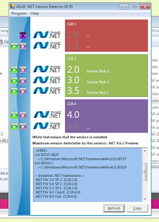 Cek Versi Framework dengan .NET Version Detector