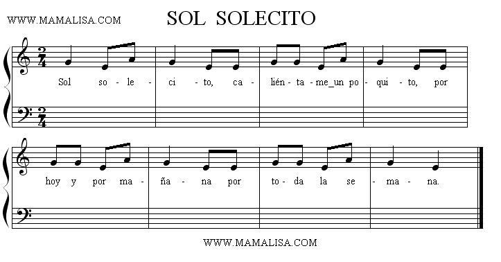 ¡APRENDAMOS JUGANDO Y DIVIRTIÉNDONOS!: CANCIÓN DEL SOL, SOLECITO
