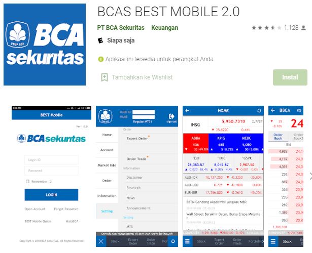 Aplikasi Saham BCAS Best Mobile