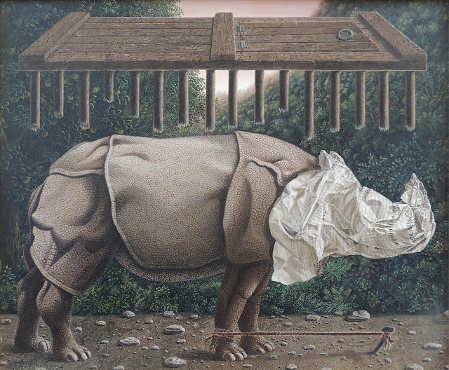 Gervasio Gallardo surrealist painting rhino