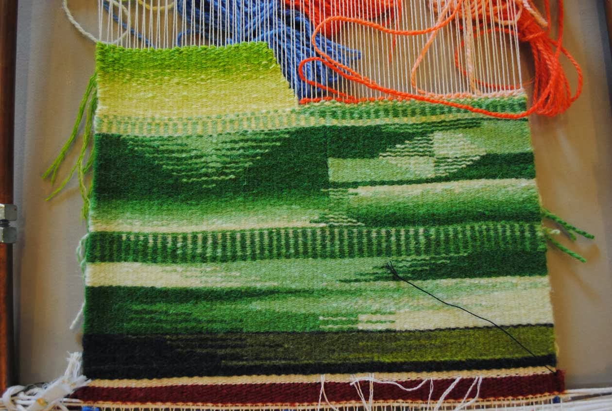 Rebecca Mezoff, Tapestry Artist: Making yellow into blue. Color ...