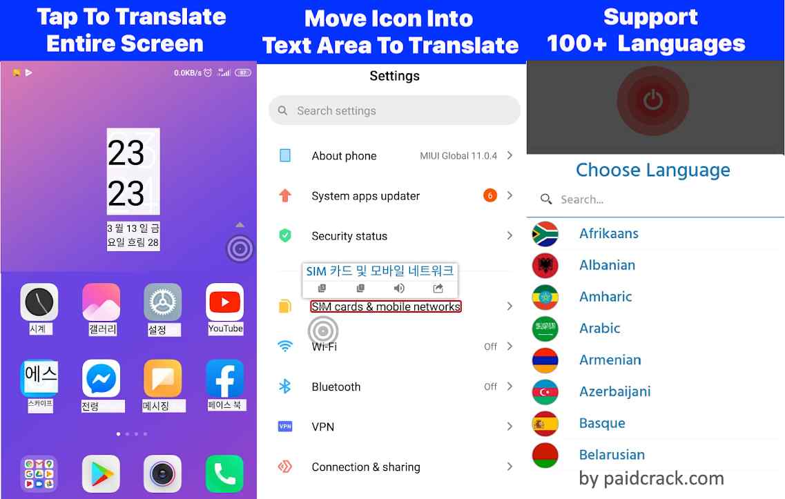 Translate entire screen with just one touch. Translate games, Translate on other apps Translate entire screen with just one touch. Translate games, Translate on other apps