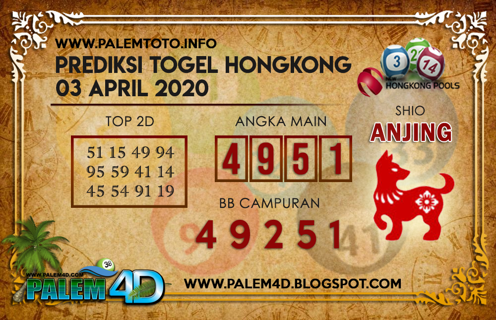 Prediksi Hongkong 03 April 2020 ~ Prediksi Togel Jitu