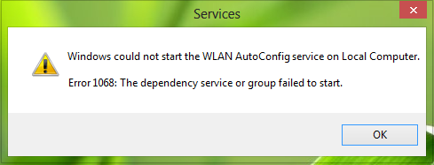 Windows에서 WLAN 자동 구성 서비스를 시작할 수 없습니다.