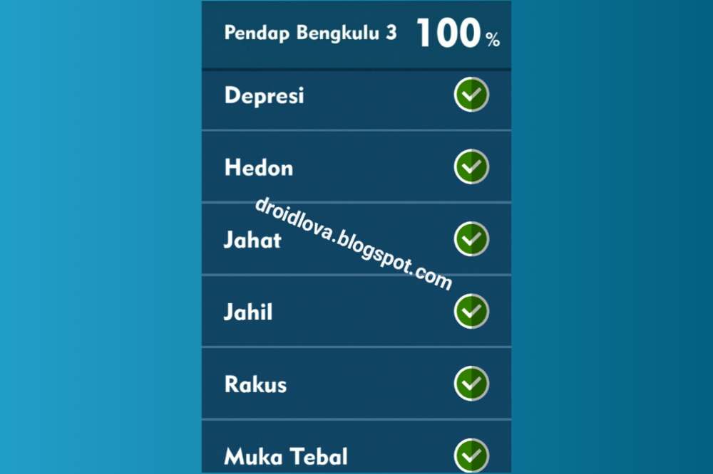 Kunci Jawaban Game Wib TTS Cak Lontong Level Pendap