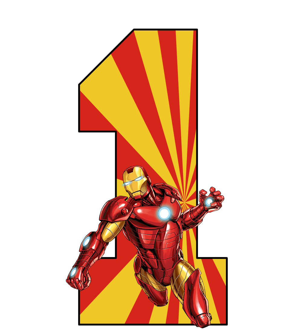 Kits imprimibles gratis Números Iron Man