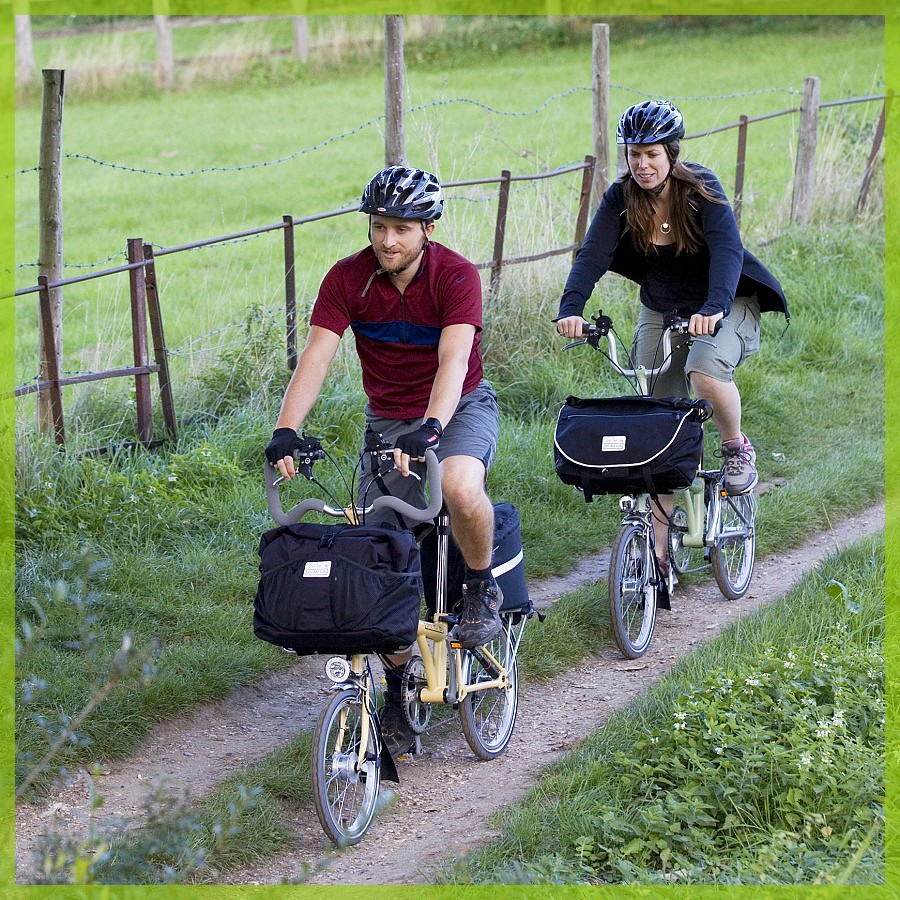 onderweg met de fiets: materiaal meenemen op vouwfiets