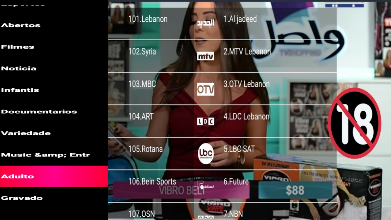 المحتوى الممنوع لمشاهدة كم هائل من القنوات التلفزيونية ومن كل اسقاع الارض ببلاش