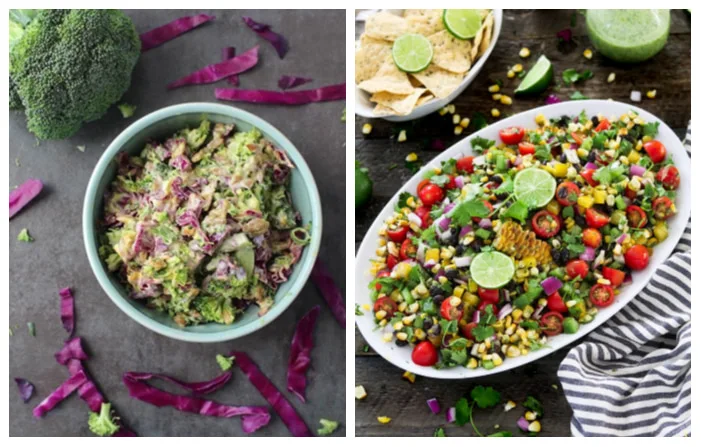 Photo of Easy Vegan Broccoli Slaw and Summer Grilled Corn Salad