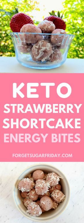 These Keto Strawberry Shortcake Energy Bites are an awesome low carb, sugar-free dessert or snack. Also gluten-free, dairy-free, vegetarian, and vegan! (Keto diet fat bomb)