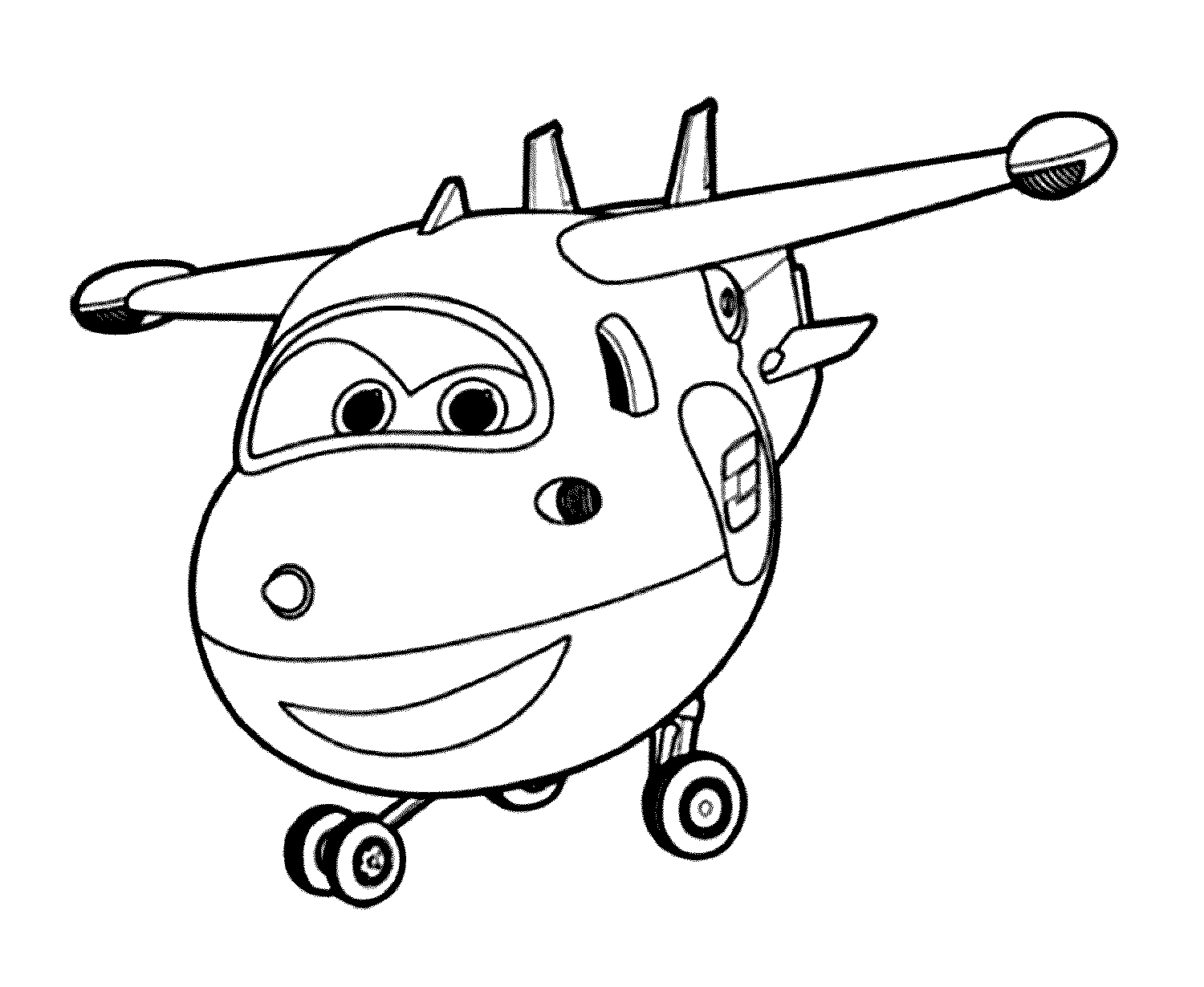 Mewarnai Gambar Animasi Super Wings Pesawat | Mewarnai Gambar