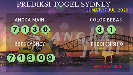 Prediksi Sydney Jumat 17 Juli 2020 Sdy Terjitu Hari Ini Prediksitogel Jp