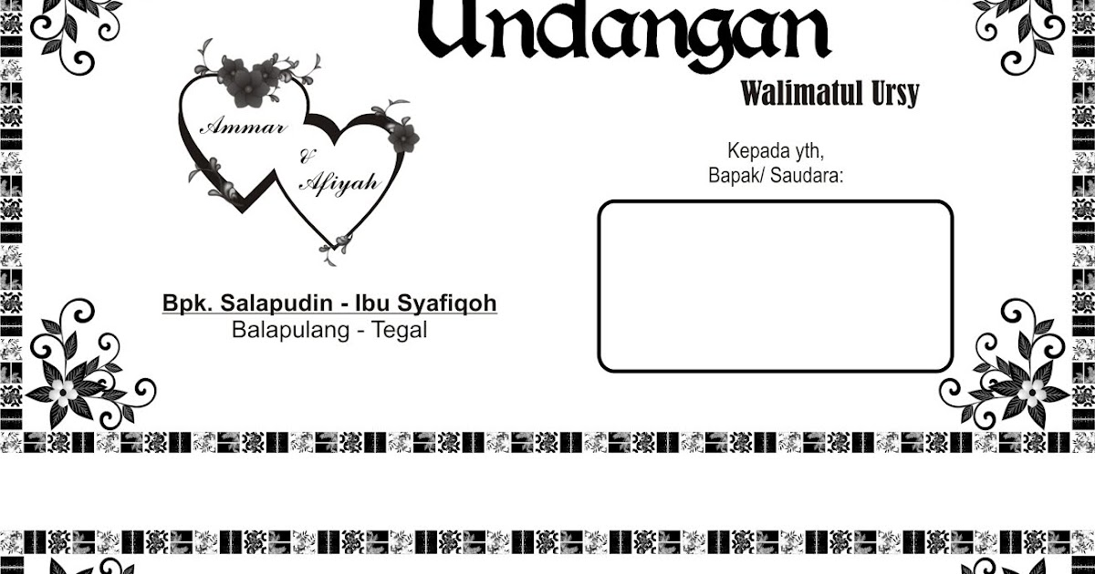 Undangan walimatul ursy ammar afiyah Undangan walimatul ursy ammar afiyah