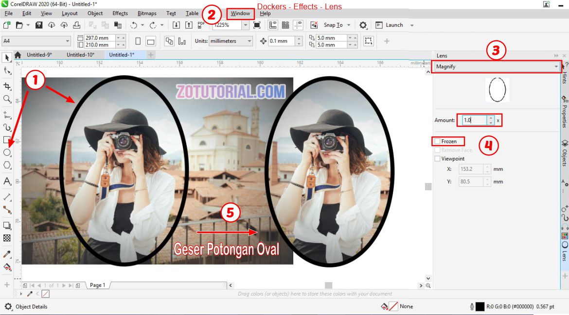 2 Cara Memotong (Crop) Foto Menjadi Bulat Di Coreldraw - Zotutorial