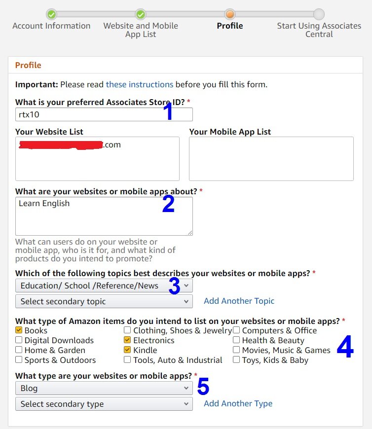 خطوات التسجيل في أمازون أفلييت شرح بالصور Amazon Affiliate أرباح