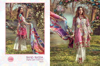 Shree Fab rang Rasia Digital Lawn Collection Vol 3 Pakistani Suits 